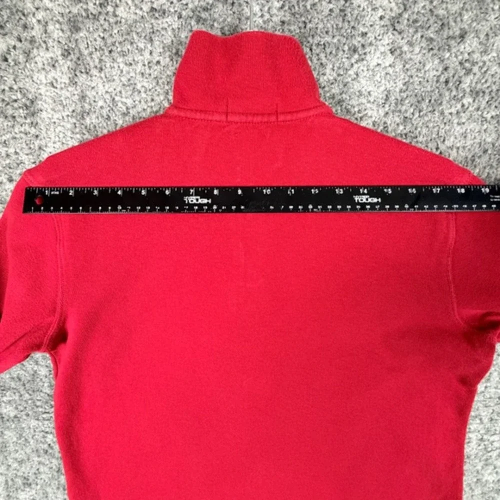 Polo Ralph Lauren Men's Size M Red Estate Rib Pony‎ Cotton 1/4 Pullover Sweater
